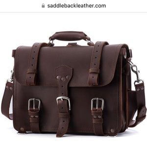 Saddleback Large Classic Leather Briefcase (dark brown leather)